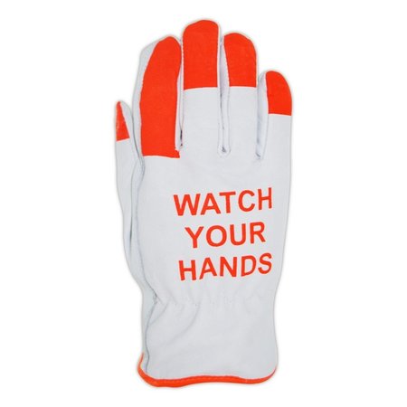Magid HiViz Watch Your Hands Goatskin Leather Driver Glove B940EHVM